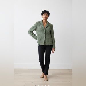 Chico’s Blue/Green woven blazer. Chico’s size2/ US 12